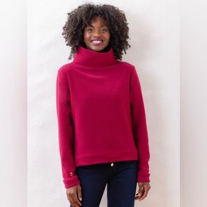 Dudley Stephens Park Slope Turtleneck vello fleece Burgundy Size Small
